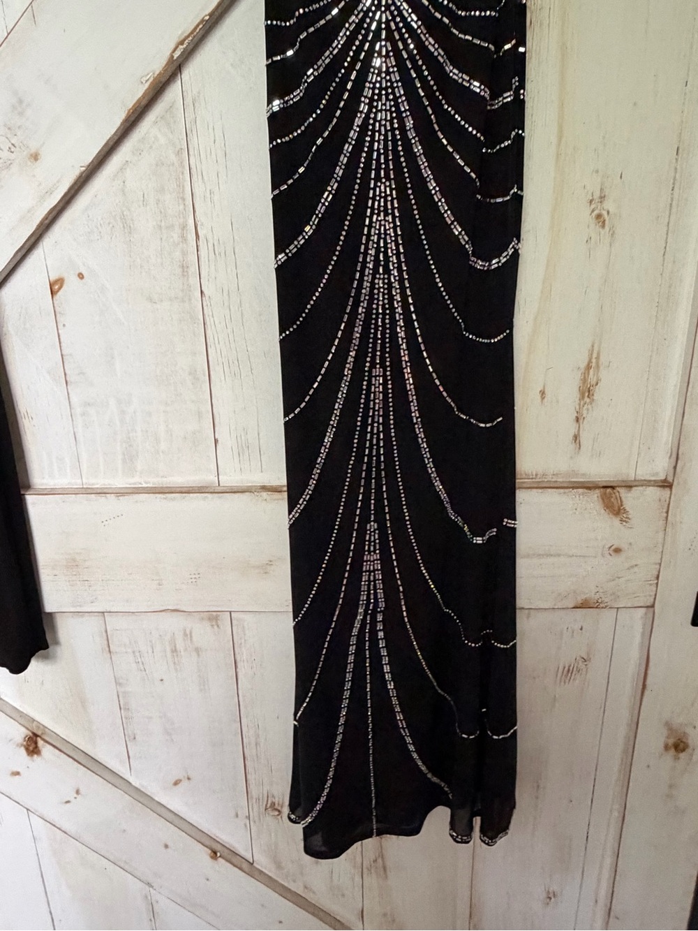 Windsor Black Maxi Gown with Silver Crystal Detailing - Picture 15 of 15